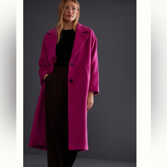 ANTHROPOLOGIE NWT GREYLIN BYRCE BRUSHED OVERSIZED COAT 💜 - Picture 5 of 8